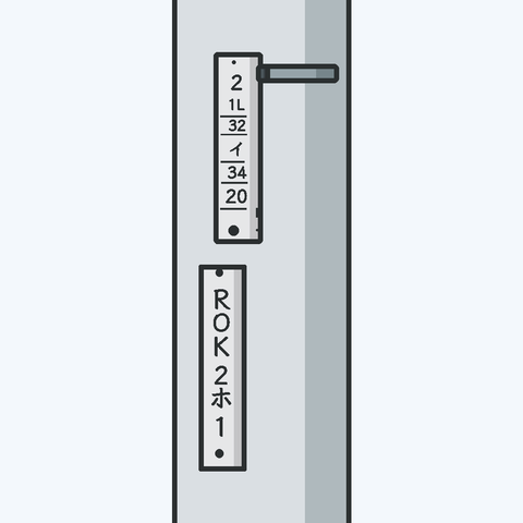 沖縄電力の複数番号プレート